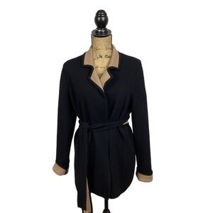SUTTON l STUDIO Cashmere Belted Cardigan Jacket Black